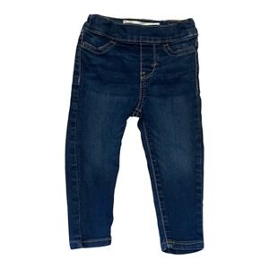 Levis Pull On Jegging Dark Wash Denim Elastic Waist Toddler Jeans 18M